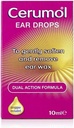 Dual Action Ear Drops, 10ml, Gentle Formulation, Ayuda a aliviar los síntomas de Ear Wax, Softens Earwax, Dropper Incluido