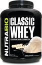 NutraBio Classic Whey Protein Powder- 25G de Protein Por Scoop - Full-Spectrum Amino Acid Profile - No Fillers, Colores Artificiales, Preservadores - Bajo Glycemic Index - Creamy Vanilla, 5 libras