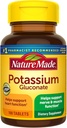 Nature Made Potassium Gluconate 550 mg, Dietary Supplement for Heart Health Support, 100 Tablets, 100 Day Supply