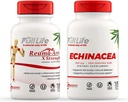 Full Life Reuma-Art X Strength and Echinacea Capsules - Joint Support Supplement - Echinacea Purpurea Extract - Kosher, Gluten-Free - 90 Veggie Capsules Each