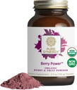 PURE SYNERGY Berry Power ← Berry Orgánica y Fruta Polvo Silencioso Suplemento Antioxidante con Acai Orgánico, Camu Camu y Wild Blueberry ← para el envejecimiento saludable, inmune y soporte de la piel (5.3 oz Polvo)