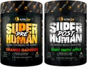 ALPHA LION Superhuman Pre Workout Powder & Post Workout Recovery Bundle, Sustained Energy & Focus + Lean Muscle Growth, Strength & Volume (Hulk Juice & Gainy Smith Apple)