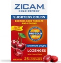 Zicam Cold Remedy Zinc Lozenges, Wild Cherry Flavor, Homeopático, Soothes Sore Throat and Coughs, Cold Shortening Medicine, Shortens Cold Duración, 25 Conde