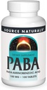 Fuente Naturals PABA - para-Amino Ácido Benzoico, 100 mg Suplemento dietético - 100 Tabletas