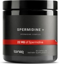 Toniiq 22mg Suplemento espermidina ultra concentrado - Suplementos espermidinos para hombres y mujeres - Extracto de arroz y complejo trihidrocloruro Blend - 60 cápsulas vegetarianas - 30 servicios