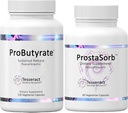 Tesseract Medical Research Optimal Gut & Prostate Bundle, Butyric Acid Complex Gastrointestinal y Prostate Suplemento