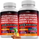 Ceylon Cinnamon, Turmeric, Apple Cider Vinegar, Ginseng, Aloe Vera, Berberine Plus Banaba, Ginger Root - 120 Count