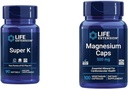 Super K Vitamina K1, K2 MK-7, MK-4, Vitamina C y Magnesio cápsulas 500 mg, Corazón, Hueso, Salud Arterial