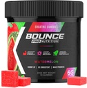 Bounce Pro Creatine Monohydrate Gummies for Men &amp; Women, Low Calorie, 6G de Creatine per Serving, Vegan, Anti-Melting, Gluten-Free, Non-GMO, 2g de Creatine per Gummy (72ct, Watermelon)
