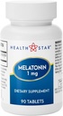 GeriCare Melatonin 1mg Apoyo al sueño Suplemento, Gentle Nighttime Sleep Aid, Non-Habit Forming, Helps Promote Relaxation & Restful Sleep, Jet Lag Recovery, and Better Nighttime Rest, 90 Tablets