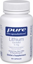 Pure Encapsulations Lithium Orotate 5 mg - Brain Support Supplement - with N-Acetyl-L-Cysteine (NAC) for Memory & Brain Behavior* - Gluten Free " Non-GMO - 90 Capsules