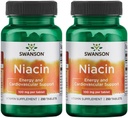 Swanson Niacin (Vitamin B3) - Suplemento de vitaminas Apoyo a la salud del corazón y el metabolismo del carbohidrato - promueve la producción de energía natural - (250 Tabletas, 100 mg NE Cada uno) (2 Pack)