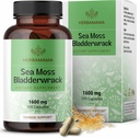 HERBAMAMA Sea Moss and Bladderwrack Capsules - 1600mg Irish Sea Moss for Immune Support - Vegan, Non-GMO Immunity Supplement for General Support
