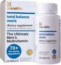Xtendlife Total Balance Multivitamínico para Hombres Inmunes, Corazón, Digestivo " Salud Celular - Soporte diario - 70+ Nutrientes " Minerales - 30 Day Supply
