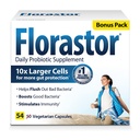 Florastor Suplemento Probiótico diario para mujeres y hombres, Procedido para apoyar la salud digestiva, Saccharomyces Boulardii CNCM I-745 (54 cápsulas), Pack de 3