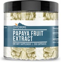 Earthborn Elements Papaya Fruit Extract 200 Capsules, Pure & Undiluted, No Additives