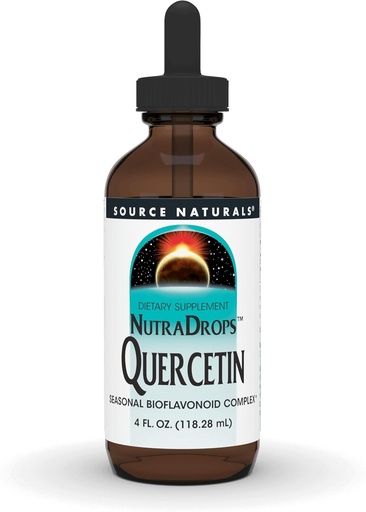 "Source Naturals NutraDrops Quercetin, Complejo Temporal Bioflavoniond* - 4 oz"