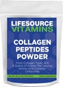 LifeSourceVitamins Collagen Peptides Powder - 45 Servings, Hair, Nail, Skin, Bone & Joint Health, Unflavored, Keto & Paleo Aprobado