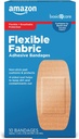 Cuidado básico Bandas adhesivas de tela flexibles, XL (2 en x 4 en), Protección para todos los tipos de piel, estiramiento flexible que conforma a los heridos, 10 conteo