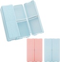 Pequeño Organizador diario de píldoras (2 Pack), 7 Compartents Magnetic Pill Organizer Caja de Pill Portable Pill Case for Purse Dustproof Medicine Vitamin Box, Fish Oil and Supplement Box (Blue, Pink)