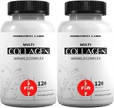 Laboratorios de investigación 2 para 1 Píldoras Promo 240 Collagen - 6000 mg Por día. Grass Fed Anti-Aging Support for Skin, Joints, Tendons, Bones, Hair and Nails. Paleo Friendly. Collagen Peptides Powder Suplemento...