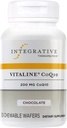 Terapéutica Integrativa Vitaline CoQ10 200 mg - Suplemento de Apoyo a la Salud del Cerebro para Adultos* - Apoya la Salud del Corazón* - Libre de Lácteos - Chocolate Saborizado, 30 Tabletas Chewable (30 Servimientos)