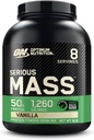 Optimum Nutrition Grave Mass, Weight Gainer Protein Powder, Mass Gainer, Vitamina C y Zinc para Immune Support, Creatine, Vanilla, 6 libras (Packaging May Vary)