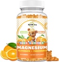 Magnesium Complex Gummies for Kids & Adults- Magnesium Glycinate Supplement- Support Calm Stress Relief, Bones, Mood Vegan- Sugar-Free Orange Flavor, 60 Gummies