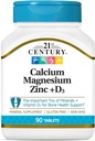 21st Century Cal Mag Zinc +D Tablets, 90 Cuenta