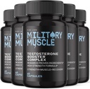 rize labs Men's Military Muscle, All Natural Dietary Supplement to Improve Performance, Capsules Promote Stamina and Energy - Pack of 5(300 Capsules)