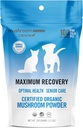 Om Mushroom Matrix Pet - Canine Silencio Máximo Recuperación Silencio EE.UU. Grown Human-Grade Organic Mushroom Powder Pet Supplement ← Optimal Health &amp; Senior Care for Dogs & Cats ← 100 Grams, 3.5 oz