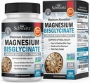 Magnesio Bisglycinate Chelated Supplement - High Absorption Magnesium Supplement for Muscle, Bone & Joint Support, Non-Laxative, Fully Buffered, Non-GMO, Maximum Bioavailability - 360 Capsules