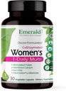EMERALD LABS Women's 1-Daily Multi - Multivitamin for Women - Incluye calcio, zinc, vitamina B &amp; Más - Bone &amp; Immune Support Suplemento* - Gluten-Free - 30 cápsulas vegetales