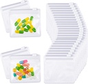 Nuanchu 48 piezas Pill Pouches Bolsas Set Reutilizable Pill Baggies transparente plástico auto sellado Medicina de viaje Organizador Almacenamiento con bloqueo de diapositivas para la medicina y pequeños artículos