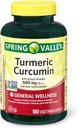 Spring Valley Turmeric Curcumin 500mg con 50mg Ginger Powder Twin Pack 180 Vegetarian Capsules
