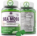 (2 Pack) Sea Moss Gummies - Irish Sea Moss Gummies for Adults & Kids - Advanced Superfood Seamoss Supplement with Organic Bladderwrack & Burdock Root Extract，ACV for Daily Immune, Gut Cleanse, Vegan