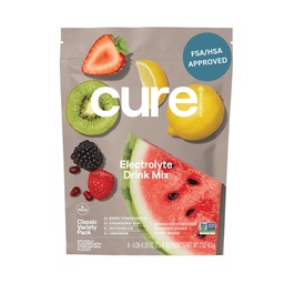 Cure Hydration ¦ Plant-Based Electrolyte Drink Mix  No Añadido Sugar ← FSA-HSA ← Dehydration Relief Powder Hecho con agua de coco