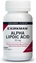 Kirkman - Ácido Lipoico alfa 50 mg - 90 cápsulas - Antioxidante Potente - Protege contra los radicales perjudiciales - hipoalergénico