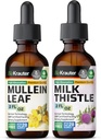 BIO KRAUTER Mullein Tincture 2 Fl. Oz. " Milk Thistle Tincture 2 Fl. Oz.