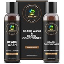 XIKEZAN Beard Wash &amp; Beard Conditioner Natural Softener Set w/Argan & Jojoba Oils Smooths &amp; Strengthenings Christmas Stocking Stuffers Regalos del Día del Padre para Hombres