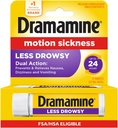 Dramamine Motion Sickness Less Drowsy, Travel Vial, Multicolor, 8 Cuenta