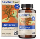 Motherlove Shatavari (120 tapas líquidas) Suplemento de lactancia para apoyar el suministro de leche materna durante la menstruación —No-GMO, hierbas orgánicas, Vegan, Kosher
