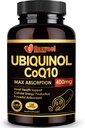 Ubiquinol CoQ10 400mg Softgels con vitamina E &amp; Omega-3, Max-Absorption Coenzyme Q10, potente antioxidante, soporta la salud del corazón &amp; producción de energía, 120 Conteo, No GMO
