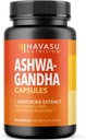 Ashwagandha 1000mg con Artichoke Extract - Ashwagandha Capsules for Stress, Mood and Energy Support - Adaptogenic Herbal Support for Men and Women - 90 Vegan, Non-GMO Capsules, 45 Servings