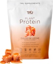 TRU Suplementos Pólvora de proteínas de base vegetal, BCAA, EAA, 20g Arroz de marrón vegano &amp; Pea Proteína, 100 Calories, 27 Vitaminas, Sin sabores artificiales 25 Actuaciones 25 Actuaciones (Dulce De Leche)