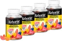 Airborne 750mg Vitamina C Immune Support Suplemento Gummies for Adults, Assorted Fruit Flavor, Gluten Free Crafted Blend with Powerful Antioxidants Vitaminas A C &amp; E, 42 Gummies (4 Pack)