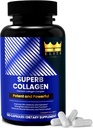 Crown Elite Superb Collagen ← Multi-Type Premium Collagen Suplemento Silencioso Esquí Hydration, Hair Growth, Joint Flexibility & Bone Strength ← Non-GMO, Grass-Fed  durable 180 Capsules, for Women &amp; Men