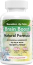 Suplemento natural del cerebro para la memoria > 41 Ingredientes herbal + nootrópico. Boost Beta + Alpha Brain Waves. No Caffeine/Gluten/GMO. 60 Caps. Made in USA.