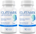 L-Methylfolate Supplement (1mg) - Professional Strength with Optimized Bioactive Methylfolate - 5 MTHF - Non-GMO, Gluten Free, Soy Free, GMP - 180 Vegetarian Unflavored Capsules