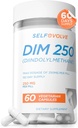 DIM Suplemento 250 mg con BioPerina, Equilibrio de Estrógeno &amp; Saldo hormonal para Hombres de Mujeres, Suplementos de la menopausia para Mujeres, Apoyo Antioxidante, Capsules Veganos, 60 Ct, 2 Month Supply
